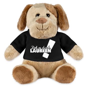 Geschenk für Laureen - MiniFeet® Hund Helge - Schwarz - Vorne