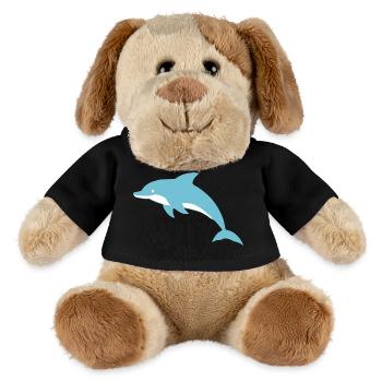 Dolphin Dolphins T-shirt Gift - MiniFeet® Dog Helge - black - Front