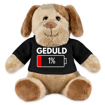 Patience 1% Funny Sayings Sarcasm Irony - MiniFeet® Dog Helge - black - Front