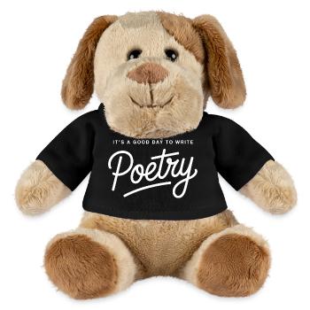 Poetry Script on Black Background - MiniFeet® Dog Helge - black - Front