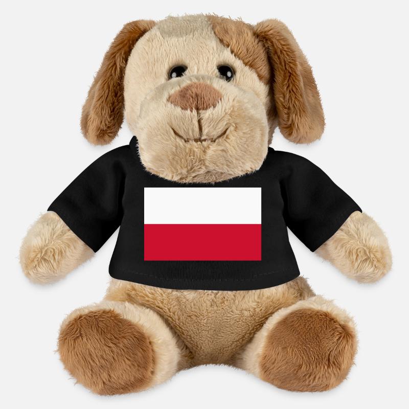 Drapeau de la Pologne - Chien en peluche Helge MiniFeet® - noir