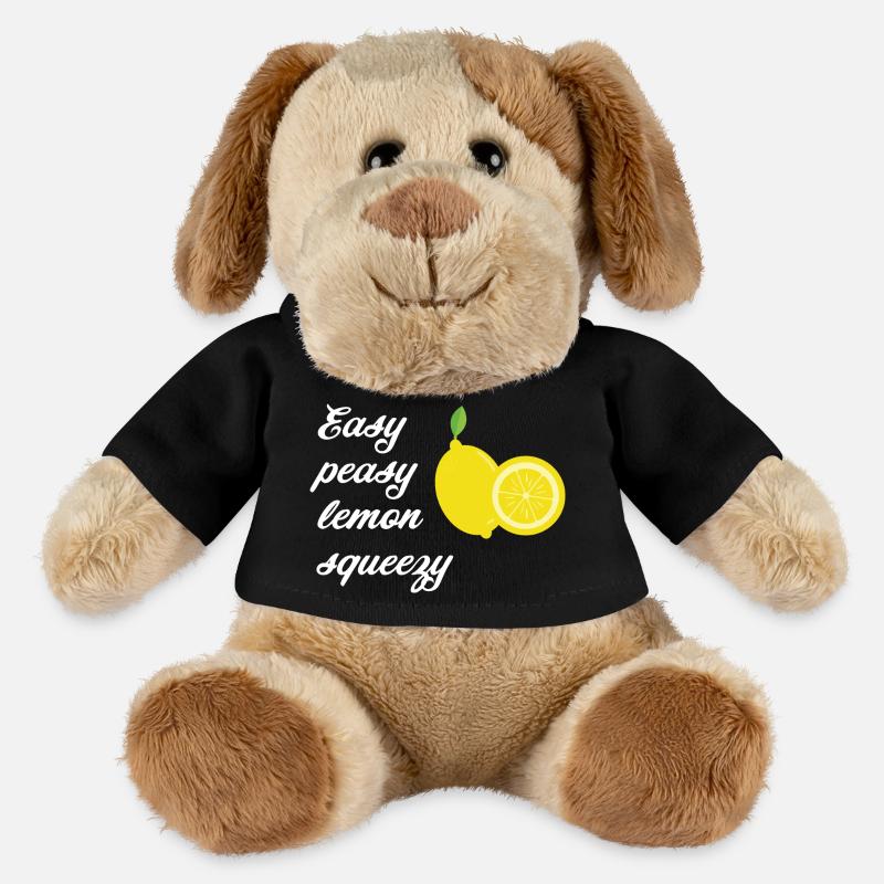 Zitronen mit Spruch Easy peasy lemon squeezy - MiniFeet® Hund Helge - Schwarz