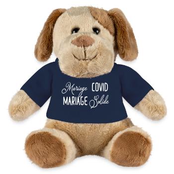 mariage covid mariage solide - Chien en peluche Helge MiniFeet® - bleu marine - Devant
