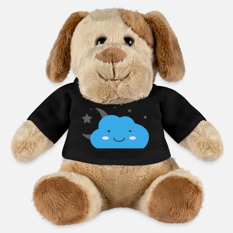 Kawaii cloud and starry sky - MiniFeet® Dog Helge - black