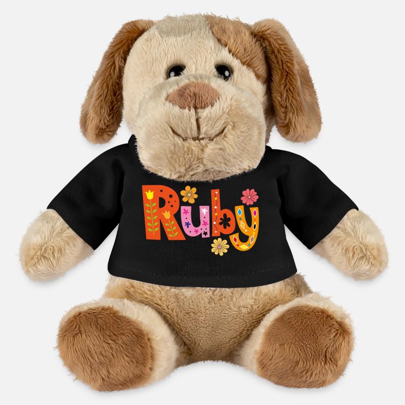 Personalisierter Ruby-Name - MiniFeet® Hund Helge - Schwarz