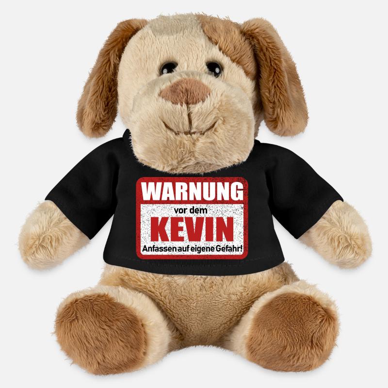 Kevin Name Lustiges Warnschild - MiniFeet® Hund Helge - Schwarz
