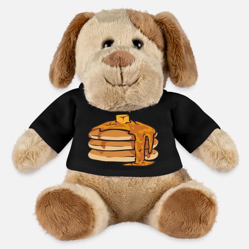 Pancake Frühstück Pfannkuchen - MiniFeet® Hund Helge - Schwarz