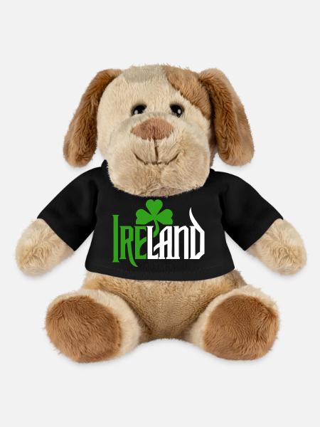 Irland - Glædelig St. Patrick's Day - Shamrock - MiniFeet®-hunden Helge - sort