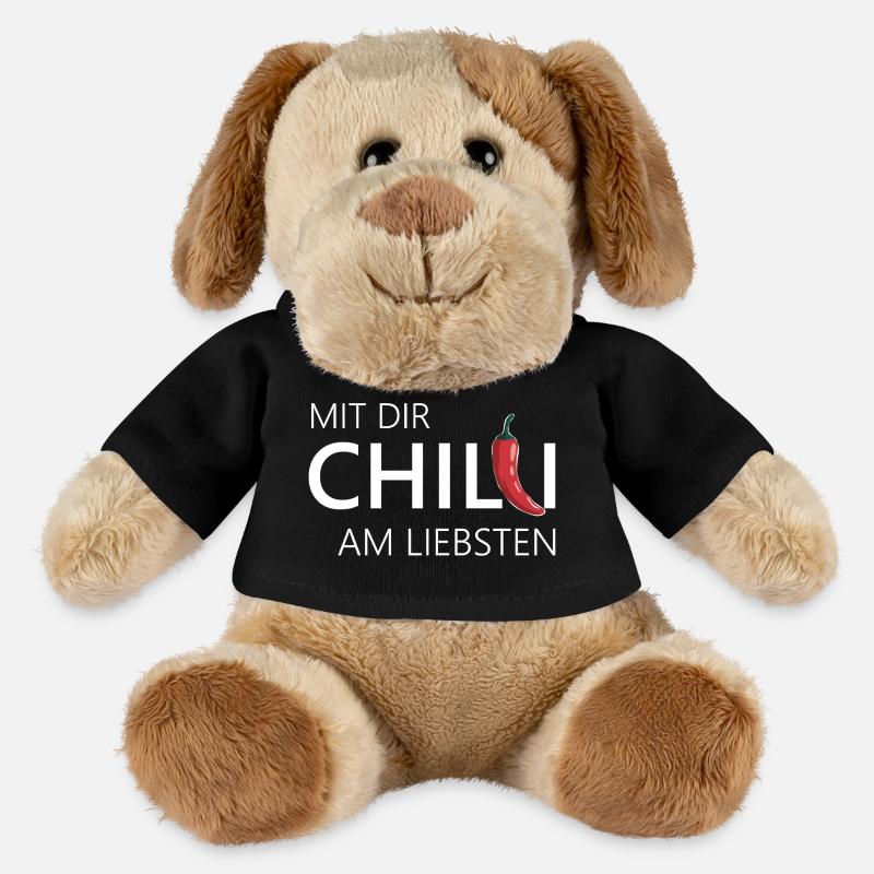 mit dir chilli am liebsten chili chillen - MiniFeet® Hund Helge - Schwarz