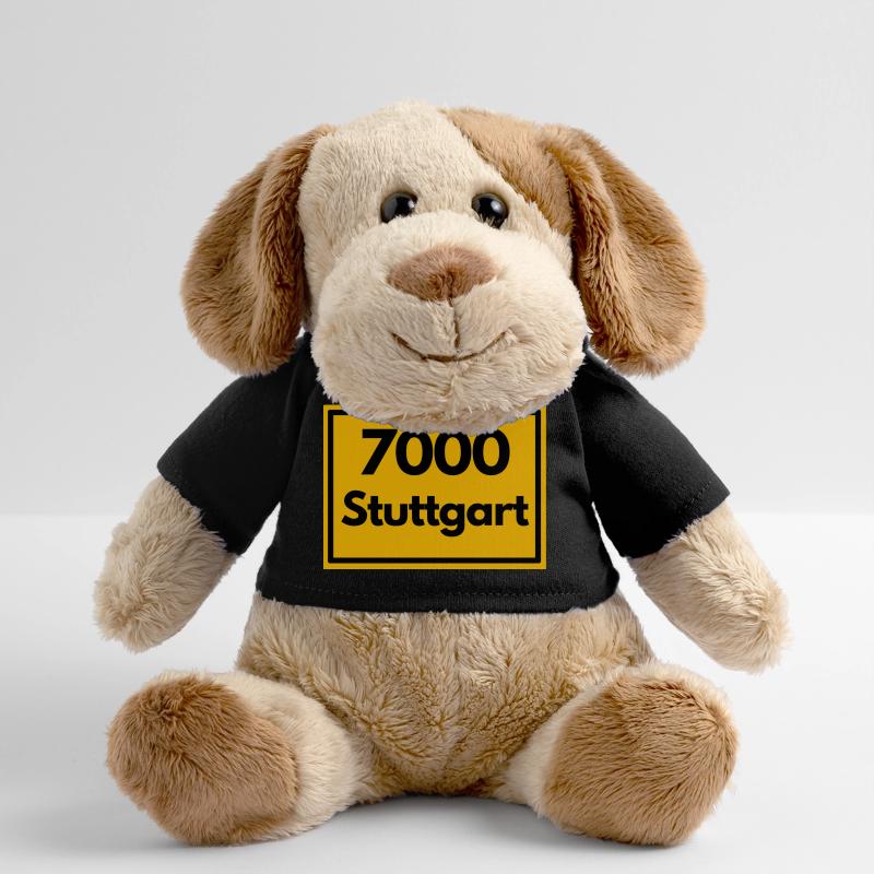 Panneau de lieu - puis Rétro urbain Code postal 7000 Stuttgart Chien en peluche Helge MiniFeet®