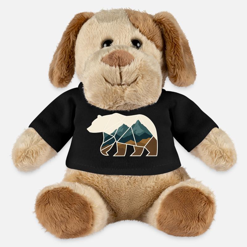 Bär Design geometrisch - MiniFeet® Hund Helge - Schwarz
