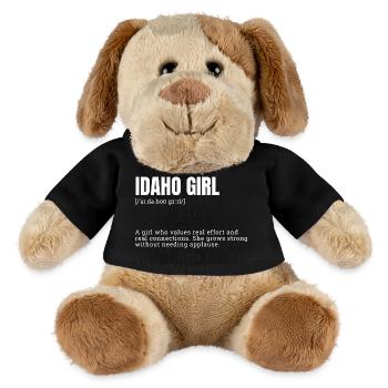 Déclaration de force des filles de l’Idaho - Chien en peluche Helge MiniFeet® - noir - Devant