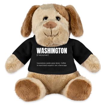 Washington Grunge Typer - Chien en peluche Helge MiniFeet® - noir - Devant