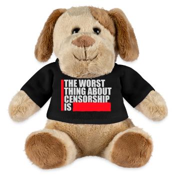 The Worst Thing About Censorship Is Funny Irony - MiniFeet® Dog Helge - black - Front