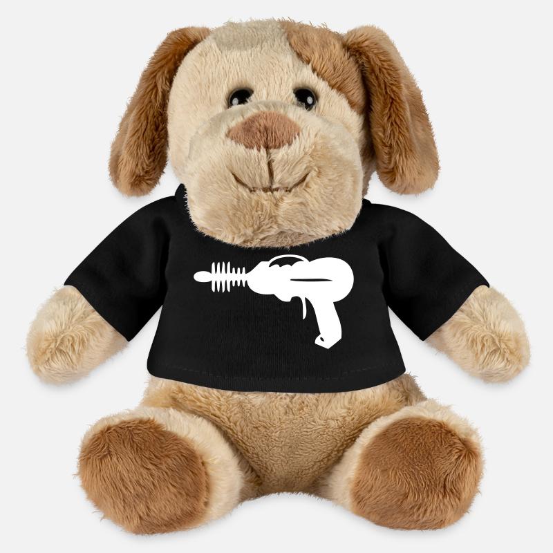 à faisceau - Pistolet laser - Laser - Chien en peluche Helge MiniFeet® - noir