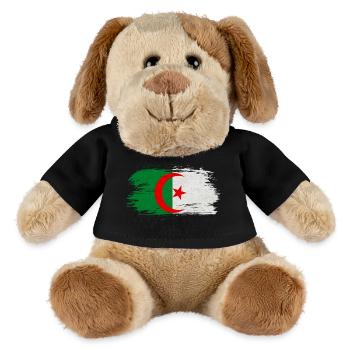Algerien Vintage Flagge / Geschenk Algier - MiniFeet® Hund Helge - Schwarz - Vorne