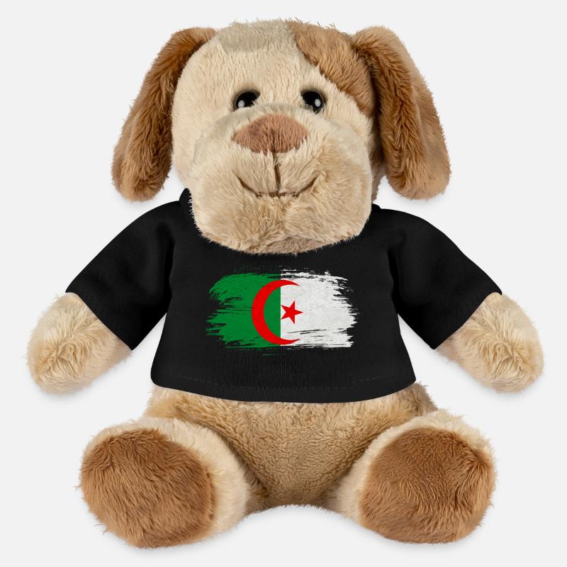 Algerien Vintage Flagge / Geschenk Algier - MiniFeet® Hund Helge - Schwarz