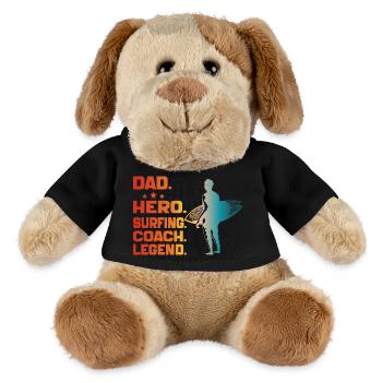 Dad Hero Surfing Coach Legend Funny Surfing Dad - Chien en peluche Helge MiniFeet® - noir - Devant