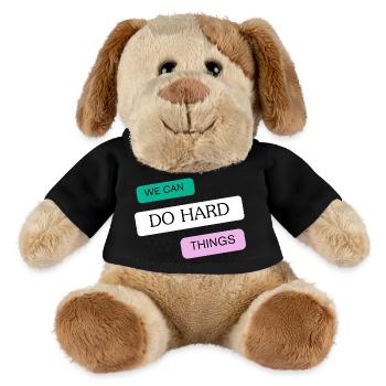 We can do hard things - MiniFeet® Dog Helge - black - Front