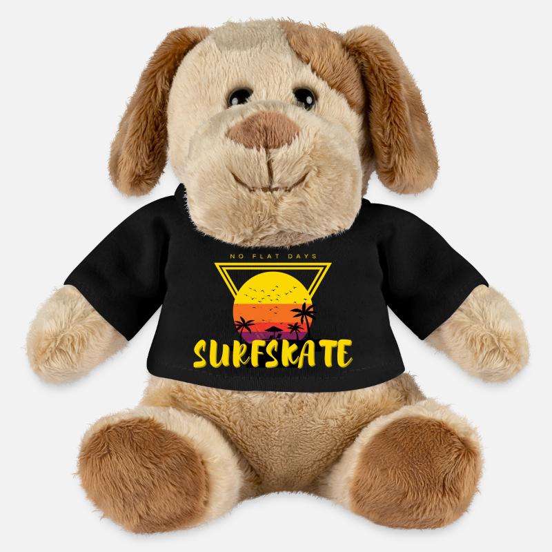 Surfskate Coucher de soleil - Chien en peluche Helge MiniFeet® - noir