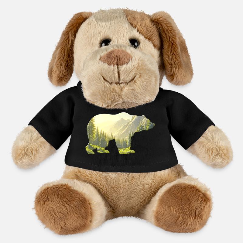 Ours 🐻 - Chien en peluche Helge MiniFeet® - noir