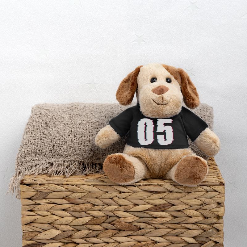 Five 5 Five 05 Number Effect Distorted Number MiniFeet® Dog Helge