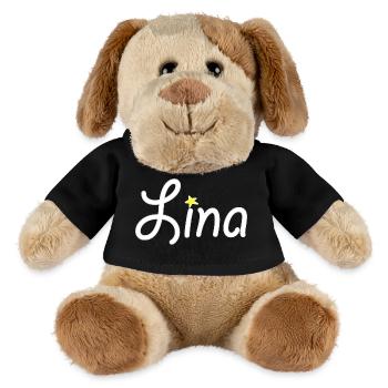 Lina - Chien en peluche Helge MiniFeet® - noir - Devant
