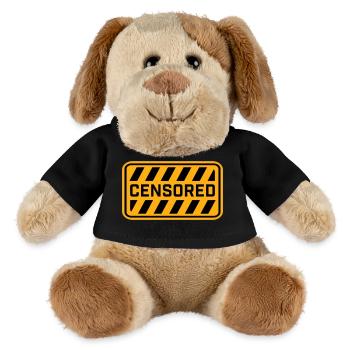 Censored Funny Statement Freedom Logo - MiniFeet® Dog Helge - black - Front