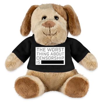 The Worst Thing About Censorship Is Funny Irony - MiniFeet® Dog Helge - black - Front