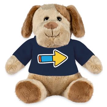 Comic Pfeil Richtung Rechts - MiniFeet® Hund Helge - French Navy - Vorne