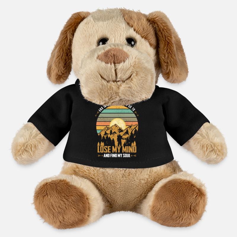 And into the forest | Wanderer Wandern Geschenk - MiniFeet® Hund Helge - Schwarz