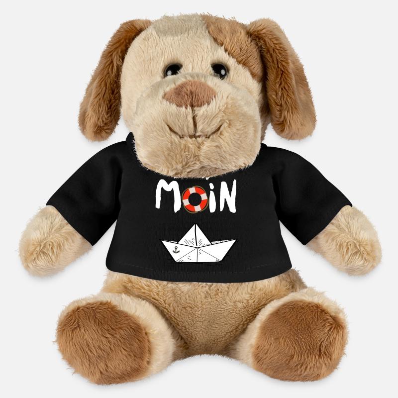 Moin Möwen Rettungsring Papierboot Schiff - MiniFeet® Hund Helge - Schwarz