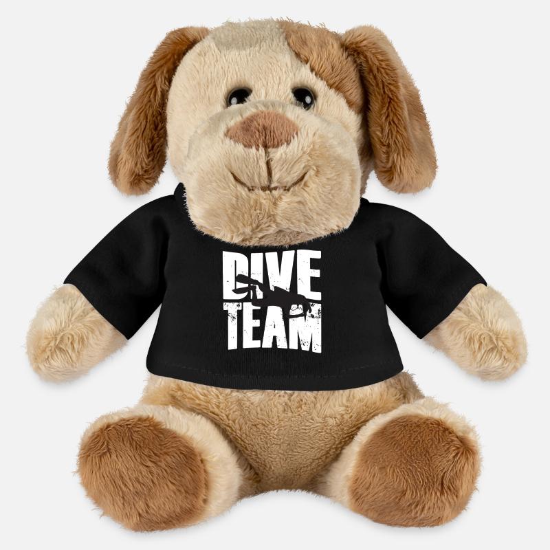 Équipe de plongée Diver Silhouette - Chien en peluche Helge MiniFeet® - noir