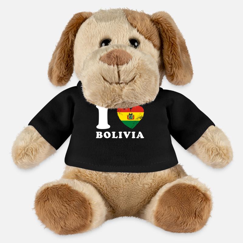 Ich liebe Bolivien - MiniFeet® Hund Helge - Schwarz