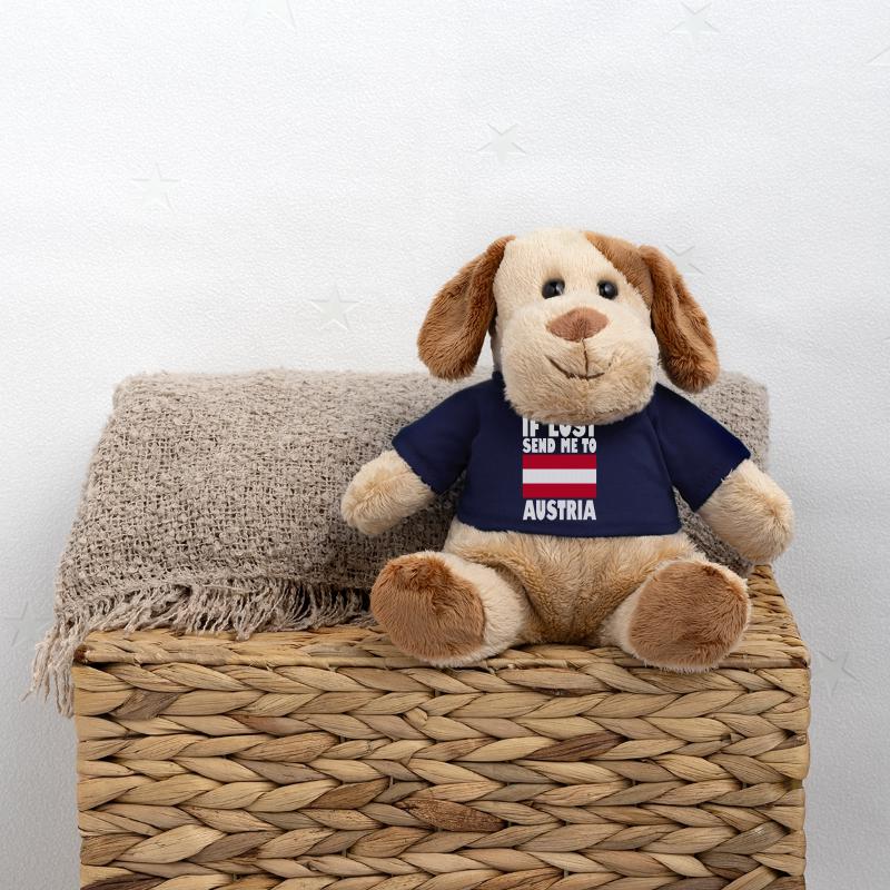 Slogan du drapeau de l’Autriche Chien en peluche Helge MiniFeet®