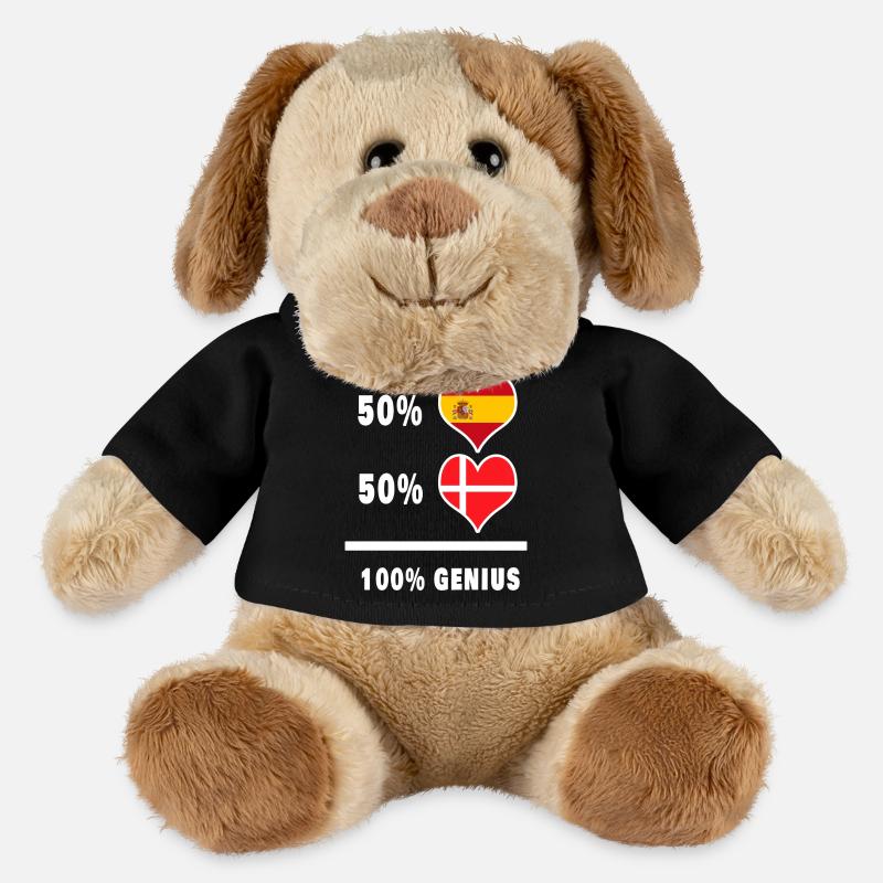 Dänemark und Spanien genial / Geschenk - MiniFeet® Hund Helge - Schwarz