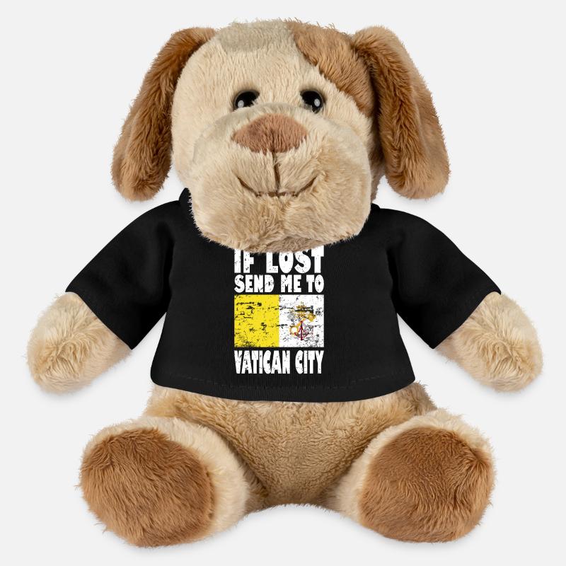 Drapeau de la Cité du Vatican - Chien en peluche Helge MiniFeet® - noir