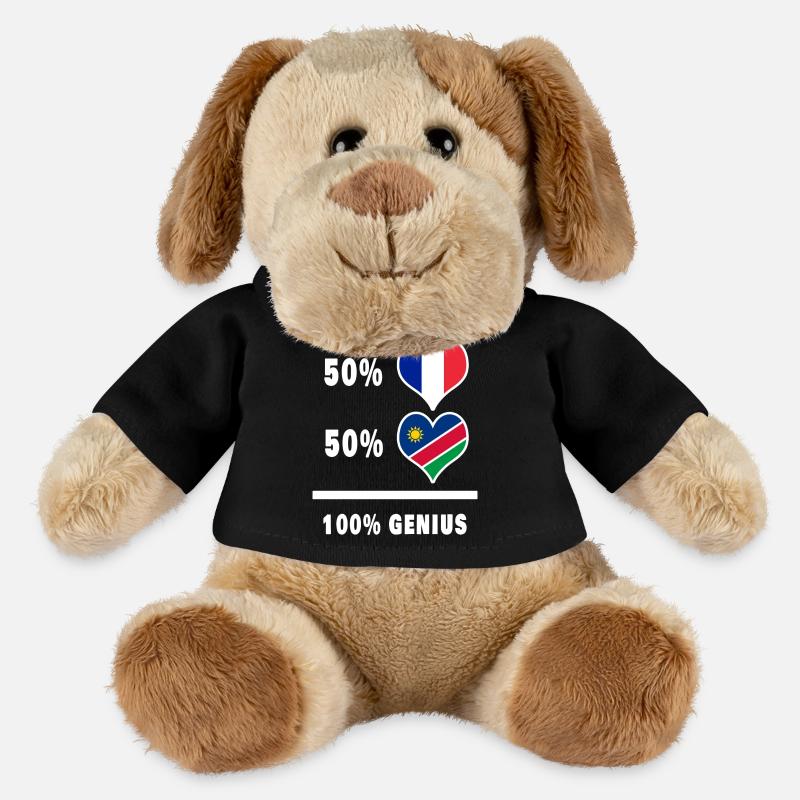 Das Genie Frankreich und Namibia / Geschenk - MiniFeet® Hund Helge - Schwarz
