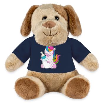 Unicorn Baby Bottle Milk - MiniFeet® Dog Helge - french navy - Front