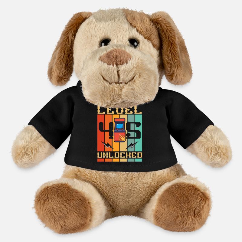 Level 45 Freigeschaltet Arcade Machine Gamer 45. - MiniFeet® Hund Helge - Schwarz