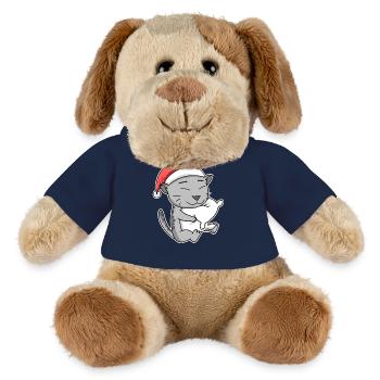 Egyptian Mau Cat Christmas Sleep Tired - MiniFeet® Dog Helge - french navy - Front