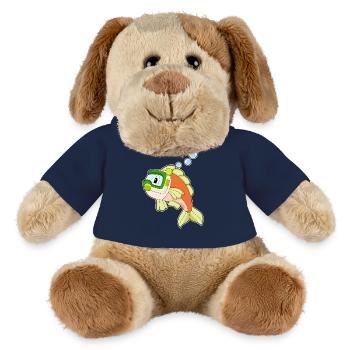 Fisch Taucher Schnorchel Tauchen - MiniFeet® Hund Helge - French Navy - Vorne