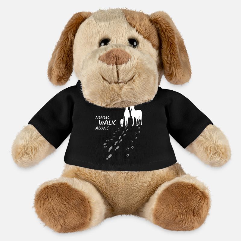Hund Pferd Reiterin - Never walk alone, gemeinsam - MiniFeet® Hund Helge - Schwarz