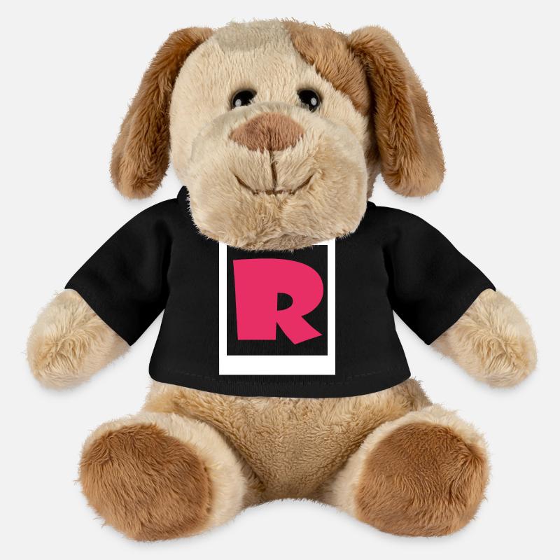 Simple rose gothique R - Chien en peluche Helge MiniFeet® - noir