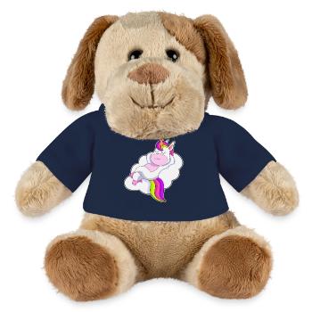 Nuages de licorne - Chien en peluche Helge MiniFeet® - bleu marine - Devant