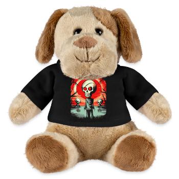 Cute Swamp Zombie Skull - MiniFeet® Dog Helge - black - Front
