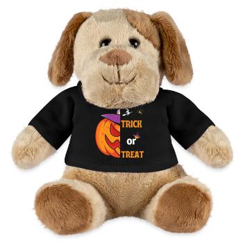 Cadeau halloween "Trick or Treat" - Chien en peluche Helge MiniFeet® - noir - Devant