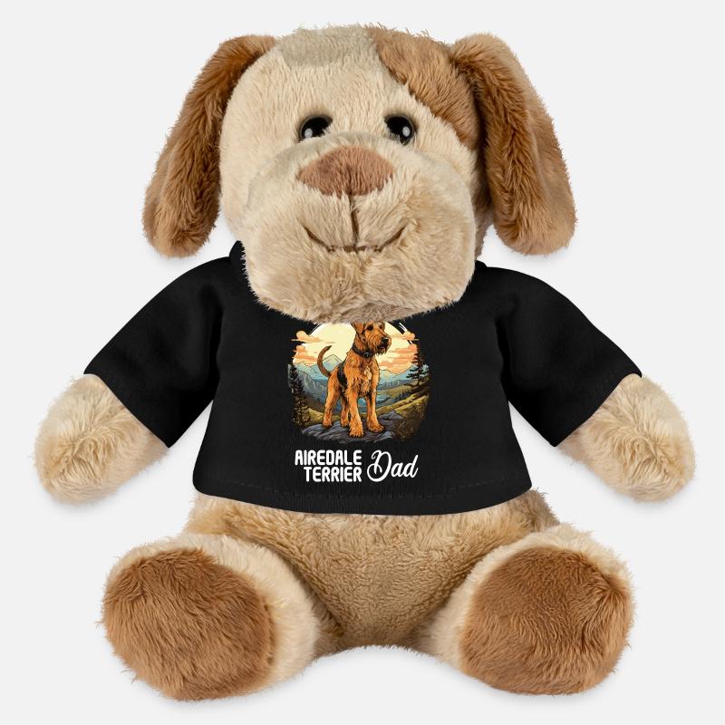 Hund Airedale Terrier - MiniFeet® Hund Helge - Schwarz