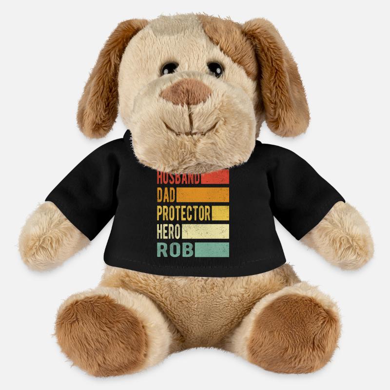 Rob Name Papa Geschenk - MiniFeet® Hund Helge - Schwarz