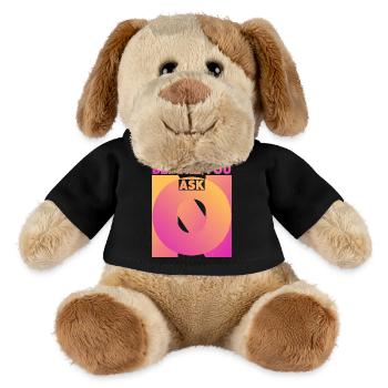 Funny saying, before you ask, before you ask - MiniFeet® Dog Helge - black - Front